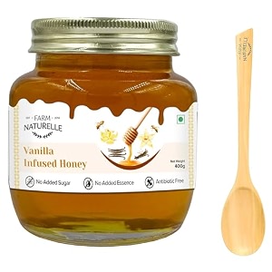 farm naturelle - chocolate caramel infused honey 1kg  rich caramel flavored forest honey  natural sweet treat  gourmet honey blend