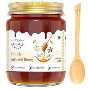 farm naturelle - vanilla infused honey 775g  smooth vanilla flavor  pure forest honey  antioxidant rich  supports immunity amp wellness