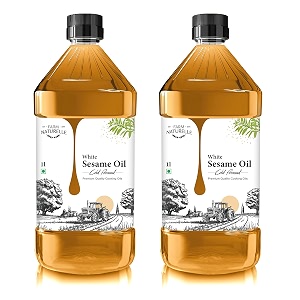 farm naturelle 100 pure amp unrefined cold pressed white sesame gingelly oil  1l pack of 2  kolhukacchi ghanichekku  natural daily cooking oil  chemical-free  rich aroma amp flavour