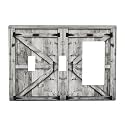 Farm Western Grey Barn Cabin Door 3 Gang 2 Toggle 1 Decorator/GFCI Combination Light Switch Cover Decorative Triple Combo Switch Face Wall Plate Room Decor