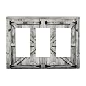 Farm Western Grey Barn Cabin Door 3 Gang Triple Rocker/Decorator Light Switch Wall Plate Cover Decorative GFCI Electrical Faceplate Switchplate Dimmer