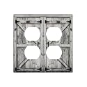 Farm Western Grey Barn Cabin Door 2 Gang 2 Duplex Combination Light Switch Cover Decorative Combo Dual Device Receptacle Switch Face Wall Plate