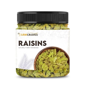 farmcraves premium dried green raisins 250 x 2 packs  healthy dry fruit snack
