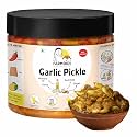 FarmDidi Garlic Pickle 325g In Fresh Traditional Homemade Lehsun ka Achaar Spicy Peeled Garlic Pickles Organic Methods Used Less Oil Pickle No Chemical Presevatives