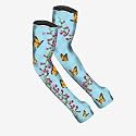 FARMER'S DEFENSE Gardening Arm Sleeves|UV Cooling Protective Sleeve Women & Men|Anti-Scratch Cover Sun UPF Outdoor Protection - Monarch - S/M