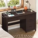 Farmhouse 47" Executive Desk, Computer Desk with File Drawer, Walnut
