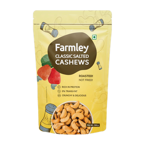 farmley roasted  salted crunchy  healthy kaju roasted  salted cashew 200 g