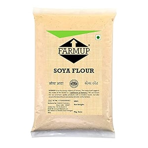 farmup soya flour high in protein low in carbs soyabean atta 400 gram