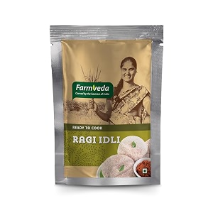 farm veda ragi idli instant mix  nutritious ready-to-cook breakfast  rich in calcium amp fiber  no preservatives  250g pack of 4