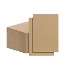FARRAY 100 Pack 4x6 Inch Corrugated Cardboard Sheets, 1.8mm Thick Brown Kraft Cardboard Backing, Bulk Flat Cardboard Inserts Filler Pads for Packing, Shipping, Mailers, Crafts