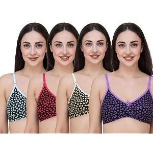 Fasense Womens Cotton Leaf Print Medium Coverage