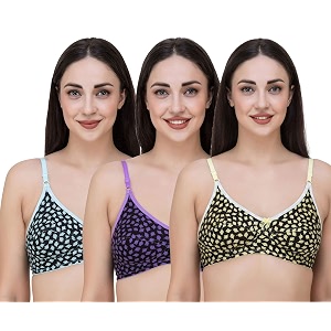 Fasense Womens Cotton Leaf Print Medium Coverage
