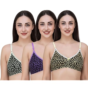 Fasense Womens Cotton Leaf Print Medium Coverage