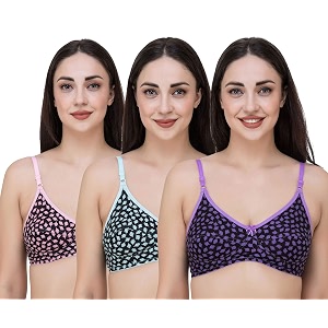 Fasense Womens Cotton Leaf Print Medium Coverage