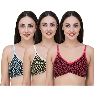 Fasense Womens Cotton Leaf Print Medium Coverage