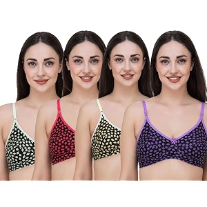 Fasense Womens Cotton Leaf Print Medium Coverage