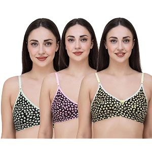Fasense Womens Cotton Leaf Print Medium Coverage