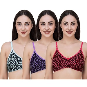 Fasense Womens Cotton Leaf Print Medium Coverage