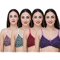 Fasense Women39s Cotton Leaf Print Medium Coverage