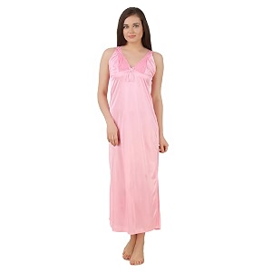 Fasense Womens Satin Maxi Casual Regular Nightgown