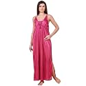 Fasense Women39s Satin Maxi Casual Nightgown