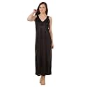 Fasense Women39s Satin Maxi Casual Regular Nightgown