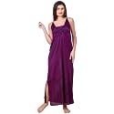 Fasense Women39s Satin Maxi Casual Nightgown