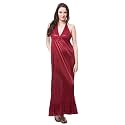 Fasense Women39s Satin Maxi Casual Regular Nightgown