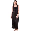Fasense Women39s Satin Maxi Casual Nightgown