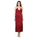 Fasense Women39s Satin Maxi Casual Regular Nightgown