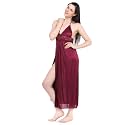 Fasense Women39s Satin Maxi Casual Regular Nightgown