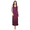 Fasense Women39s Satin Maxi Casual Regular Nightgown
