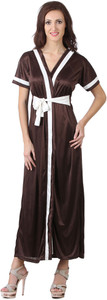 fasense women robe brown