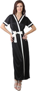 fasense women robe black