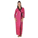 Fasense Women Satin Polka Printed Full Length