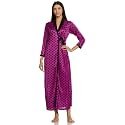 Fasense Women Satin Polka Printed Full Length
