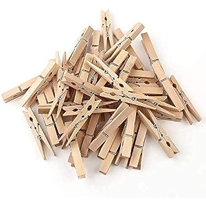FASH Wood Clothespins with Spring Rust Resistant
