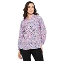 Fashfun Women39s Shirt Floral Pink Crepe Top