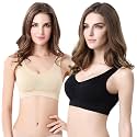 Fashiol Women39s Padded Sports Bra Criss Cross