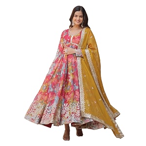 Fashion Basket Georgette Anarkali Kurta for Women