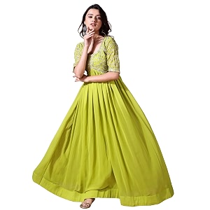 Fashion Basket Georgette Embroidered Anarkali Dress for