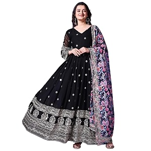 Fashion Basket Georgette Embroidered Anarkali Dress for