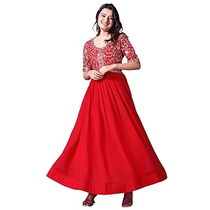 Fashion Basket Georgette Embroidered Anarkali Dress for