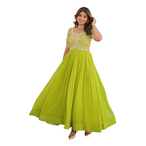 Fashion Basket Georgette Embroidered Anarkali Gown for