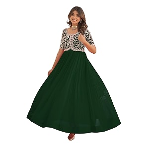 Fashion Basket Georgette Embroidered Anarkali Gown for