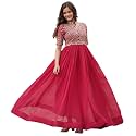 Fashion Basket Georgette Embroidered Anarkali Gown for