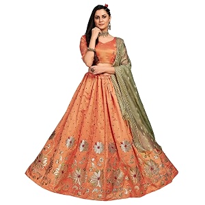 fashion basket silk embroidery orange lehenga choli for womens fb-lh-l8296_orange_free size