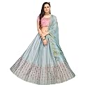 Fashion Basket Satin Embroidery Sky Blue Lehenga Choli For Womens (FB-LH-L8292_Sky Blue_Free Size)