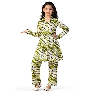 Fashion Dream Girls Rayon Abstract Printed Clothing