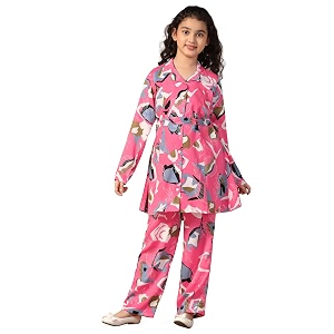 Fashion Dream Girls Rayon Abstract Printed Clothing